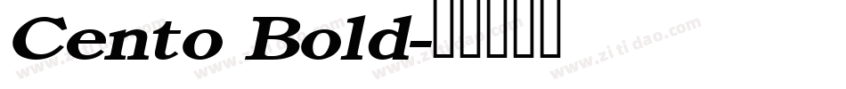 Cento Bold字体转换